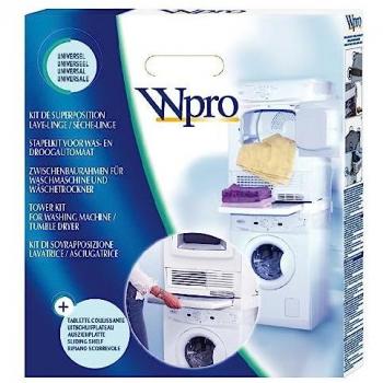 Kit de Apilamiento Wpro con Cajón Extraíble SKS101 para Lavadora y Secadora (60 cm, Blanco)