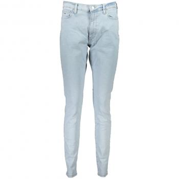 Light Blue Cotton Slim-Fit Jeans for Women - W28 L30