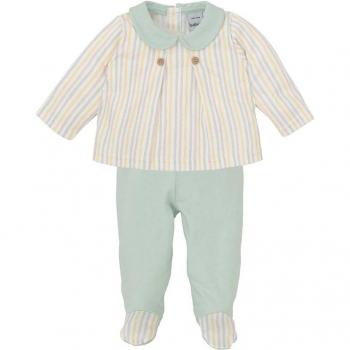 Conjunto de bebé niño de camiseta a rayas y polaina