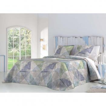 Fundeco - Colcha Bouti Reversible Valentina Fundeco Azul Cama 150 cm.
