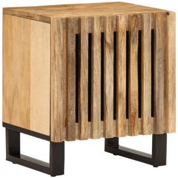 Mesita de noche 40x34x46 cm en madera maciza de mango rugosa vidaXL