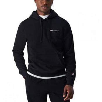 Sudadera con capucha Champion negra para hombre, logo pequeño, talla XXL