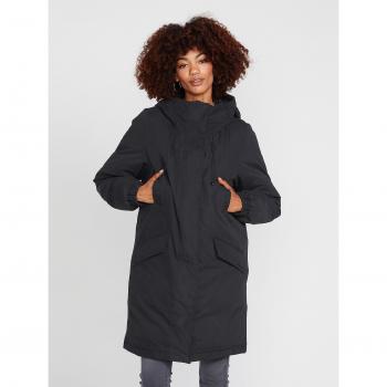 Volcom Parka Sleepi Puff - BLACK, tipo de producto: parka gruesa, características: diseño negro, acolchada para mayor calidez, material resistente al agua, capucha ajustable y bolsillos frontales