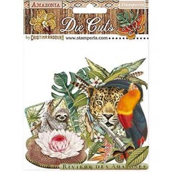 Troqueles de Cartón Grueso - 47 Piezas - AMAZONIA - Stamperia