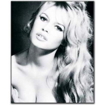 Artopweb Panel Decorativo con Diseño Brigitte Bardot, Madera, Multicolor, 36x3x44 cm