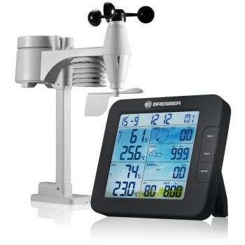 Centro meteorológico BRESSER ClimateConnect Tuya Smart negro con sensor profesional 7 en 1