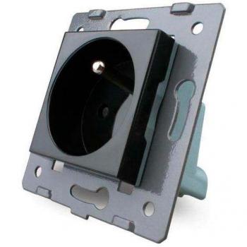 Enchufe EU 16A tipo Schuko negro LEDBOX