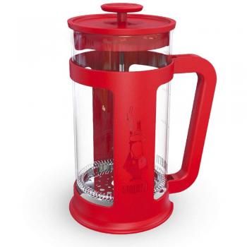 Cafetera de Émbolo Bialetti Smart Roja, 1 L - Preparación Fácil y Rápida