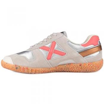 Zapatillas Infantiles Munich Mini Goal 1595 Plateadas