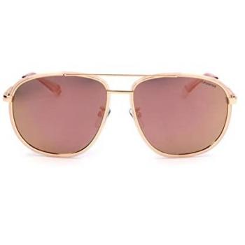Polaroid Polarized Wayfarer Sunglasses for Men, One Size, Pink Gold Metal