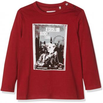 IKKS tee Shirt Manches Longues, Camiseta para Bebés, Rouge