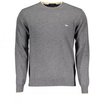 Harmont & Blaine Men's Elegant Gray Sweater with Contrasting Details - XXL