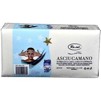 Asciugamano de Papel Goffrado Seco 60 Piezas 35 x 67 cm 5 Estrellas Ro.ial
