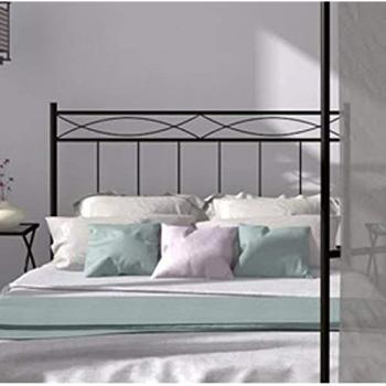 Cabecero de Cama de Forja Nova Resistente - Color Negro, Tamaño 150 cm (Individual o Matrimonio)