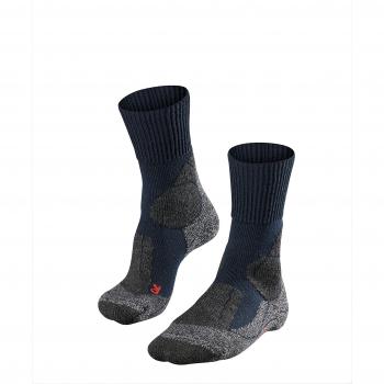 Calcetines de Trekking Falke TK1 para Hombre, Azul, Tamaño 42-43, Alta Protección y Antibolitas