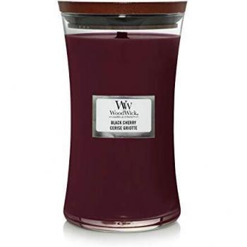 Woodwick Black Cherry Large Hourglass Candle Red