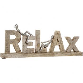 Figura Decorativa Relax Plateado Aluminio