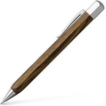 Faber-Castell Ondoro - Portaminas con cuerpo en madera de roble ahumado, con forma hexagonal, mina de 0.7 mm