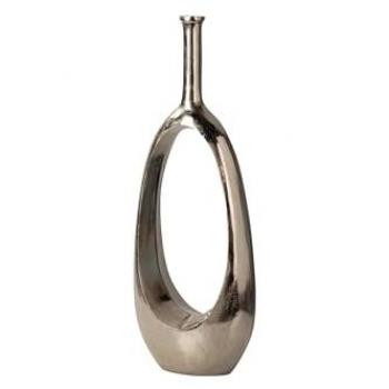 Adda Home Florero Aluminio Plateado 27x14x75 Cm - Elegante y Hermoso