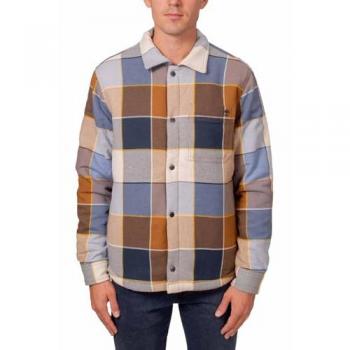 Timberland Fleece-lined Plaid Overshirt for Men in Yellow/Blue, Size: M
