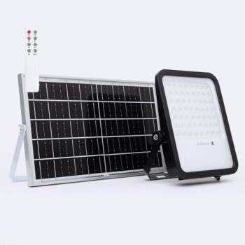 Foco Proyector LED Solar 1700 lm IP65 con Control Remoto Nurda Blanco Neutro 4000K
