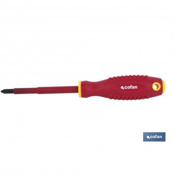 Destornillador aislado de 1000V PH2 x 100 con varilla protectora