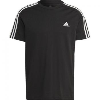 Adidas Men's Essentials Single Jersey 3-Stripes Tee - Size: Extra Small, Color: Black