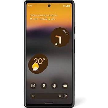 Google Pixel 6a: smartphone 5G Android libre con cámara de 12 megapíxeles y batería de 24 horas de duración, de color Carbón