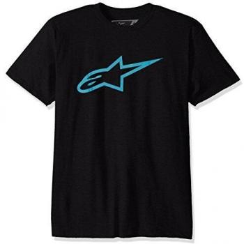 Alpinestars Ageless Camiseta Clásica, Negro/Turquesa, M para Hombre
