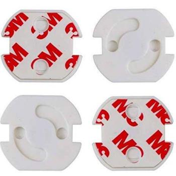 Bellmii® [20 unidades] -Tapa de protección para enchufes - Seguridad bebes y niños - Mecanismo de giro - Fácil instalación sin herramientas - Adhesivo 3M - Enchufe Europeo - Blanco