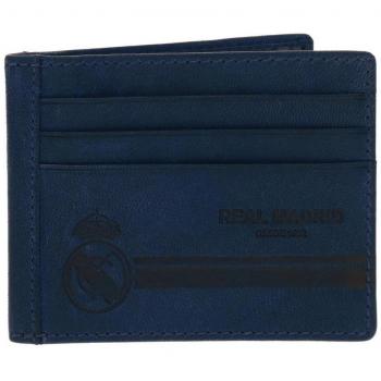 Real Madrid Outside Tarjetero, 10 cm, 0.07 litros, Azul