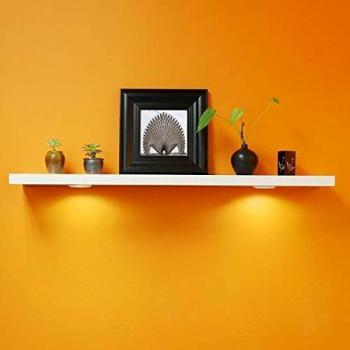 Estante Retráctil de Diseño Negro con Luces LED - Tamaño L (120x24x4 cm)