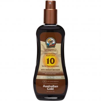 Australian Gold Spray Gel Sunscreen with Instant Bronzer SPF 10, 237 ml