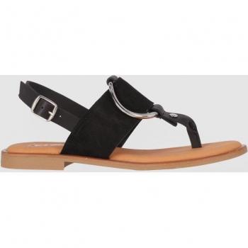 Chika10 Leather MUSAKA 01 Sandalias Planas Negro/Black