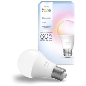 Bombilla Inteligente E27 8W, 806 lúmenes, Blanco y Color, Bluetooth, Compatible con Alexa y Google Assistant