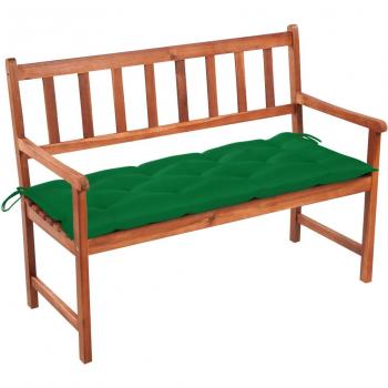 Acacia Wood Garden Bench with Cushion 120 cm