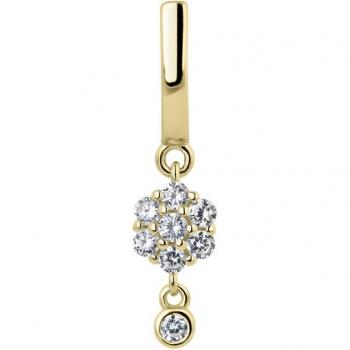 Ear Candy - Piercing Aro Amara de Plata y Metal Nickel Free Bañado en Oro Amarillo 18k