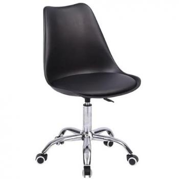 Silla de Oficina Negra Anne Regulable en Altura con Ruedas y Giratoria