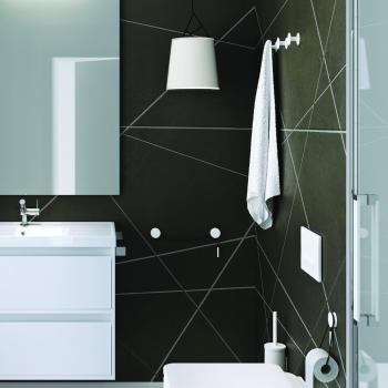 Bath+ by Cosmic 2756521 Colgador, Blanco Mate