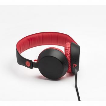 Coloud Boom - Auriculares de diadema cerrados, color negro y rojo