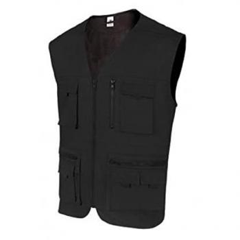 Chaleco Multibolsillos Sarga Negro Talla L - Serie 105901