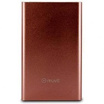 Muvit MUCHP0108 - Batería Externa de 3000 mAh con Cable USB, Color Gold