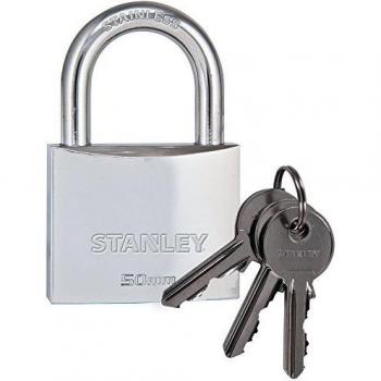 Candado de latón cromado Stanley 751742013 - arco normal 50mm