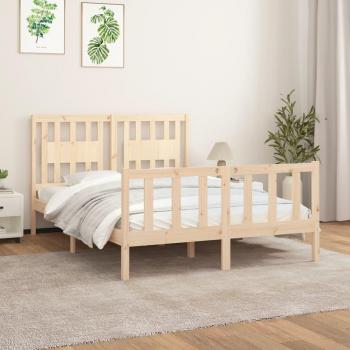 Cabecero redondo de lana con madera maciza de pino 140x200 cm