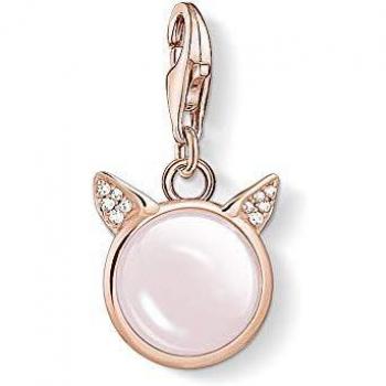Women's Charms Sterling Silver Cats Ears Rose Gold Charm Pendant 1842-417-9