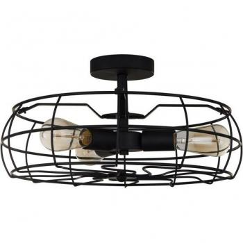 Lámpara colgante industrial y retro Rayo Negro, tipo: lámpara de techo, características: diseño industrial y retro, color negro, 3 luces, casquillo E27