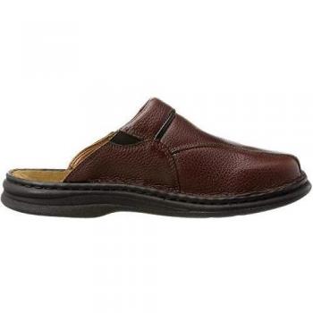 Mule de Hombre Josef Seibel Klaus de Piel Clásica - Marrón - Talla 42