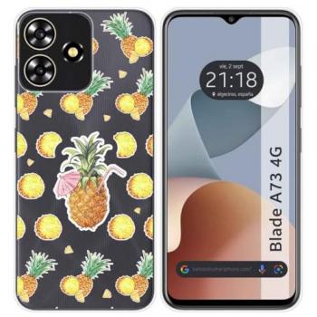 Funda Silicona Transparente Piña para Zte Blade A73 4G