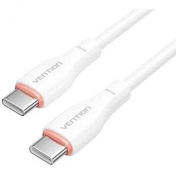 Cable USB-C a USB-C Vention 60W 480Mbps 3A TPE Blanco H27WF