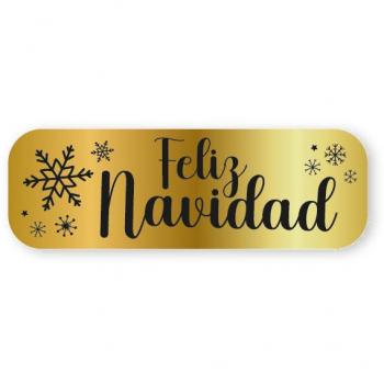 Rollo de etiquetas doradas 250 ud. -feliz navidad- ARGUVAL ROLLO 250 ETIQUETAS ORO FELIZ NAVIDAD ESCOLAR